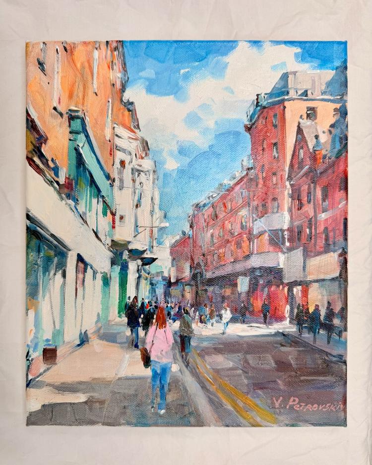 Картина Віталія Петровського із зображенням вулиці Wicklow Street у Дубліні